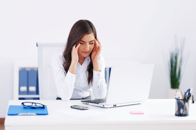 Exhausted businesswoman