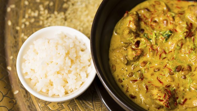 Chicken curry with rice