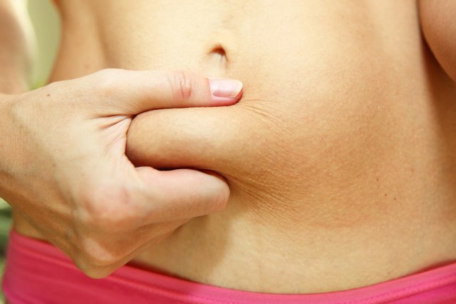 Woman's belly fat