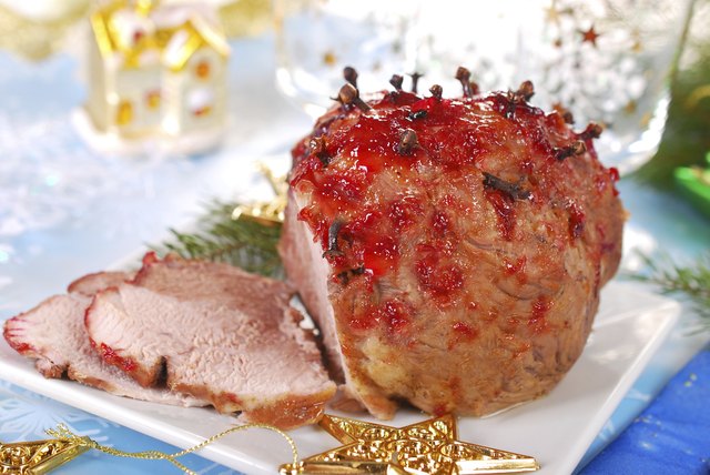 honey and plum glazed ham for christmas