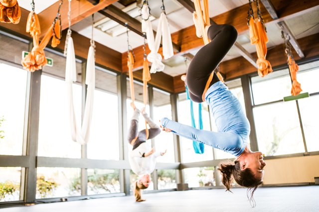 Antigravity Yoga Woman in Class