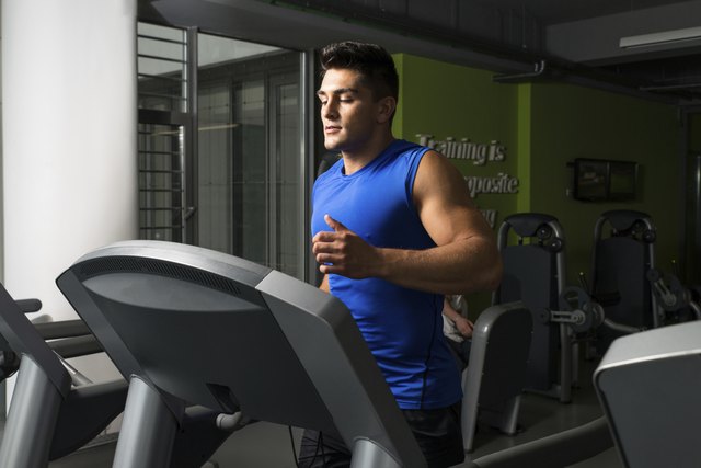 Running on treadmill