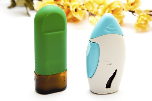 Different Nasal Spray on white background