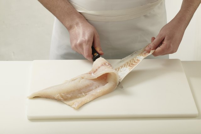 Skinning haddock