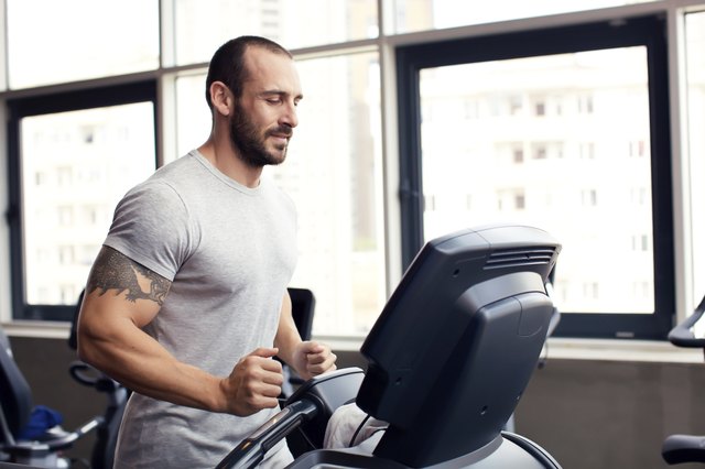 Running at the fitness club - Stock Image