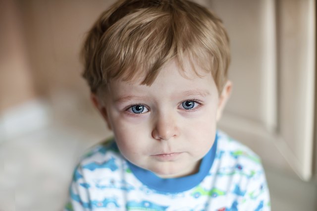 Crying toddler boy