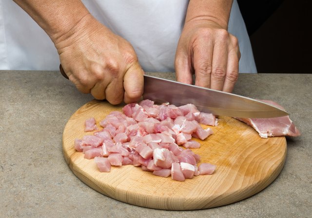 Man preparing meat