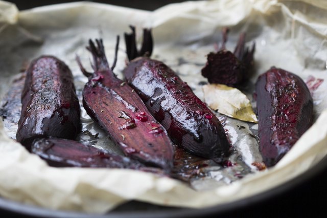 Baked whole beet with olive oil and herbs