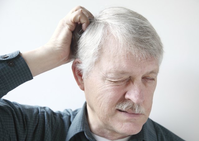 older man with dry scalp