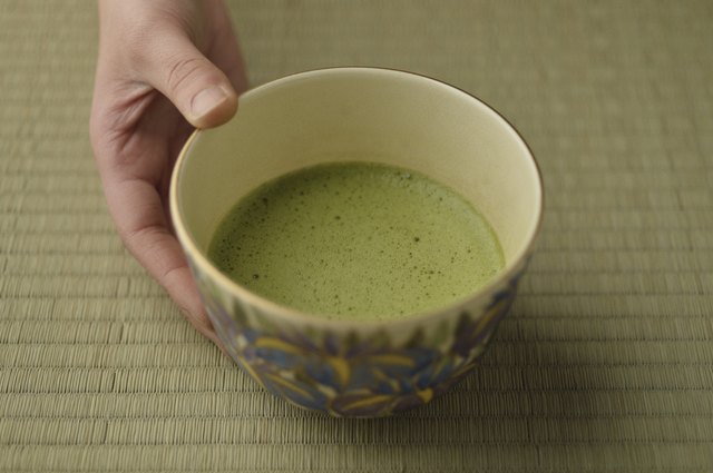 Close up of Japanese tea ceremony