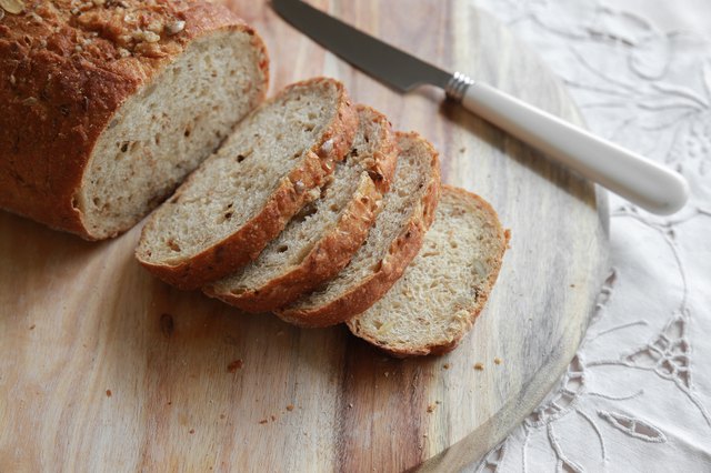 Sliced sourdough bread