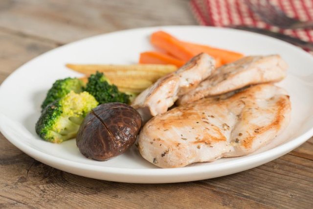Grilled chicken and vegetables