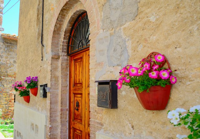 picturesque building in San Gimignano