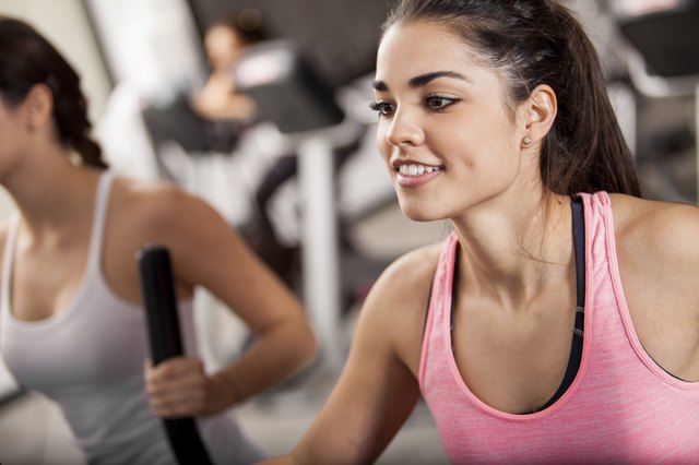 Elliptical training at the gym