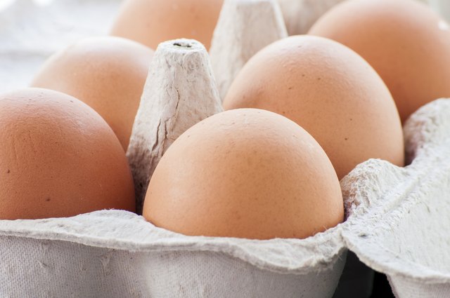 Organic eggs from pasture-raised chickens.