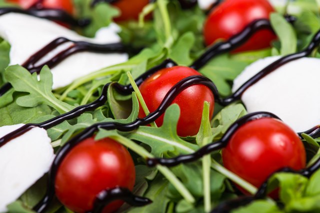 Italian salad with tomatoes,mozzarella, fresh basil and balsamic