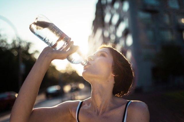 Woman drinking water