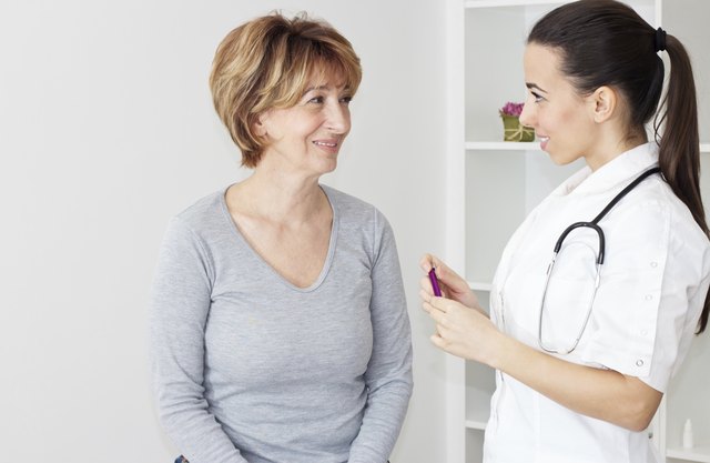 Mature woman with her female doctor.