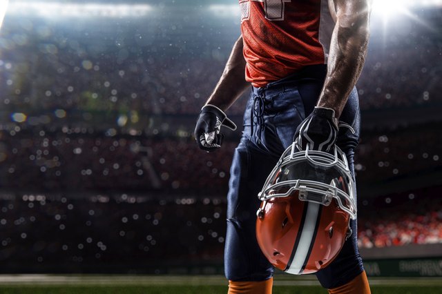 american football sportsman player in stadium