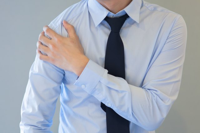 Man having shoulder pain problem