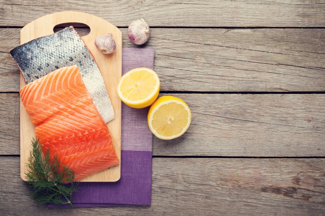 Salmon, spices and condiments