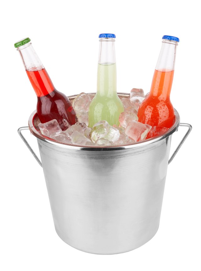 bottles in bucke