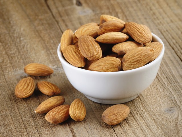Almonds in bowl