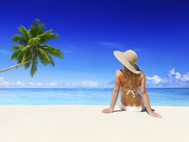 Woman Relaxing on the Beach