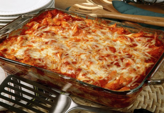 Ziti Bake With Ground Beef & Ricotta Cheese