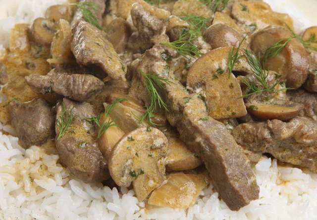 Beef Stoganoff with Rice