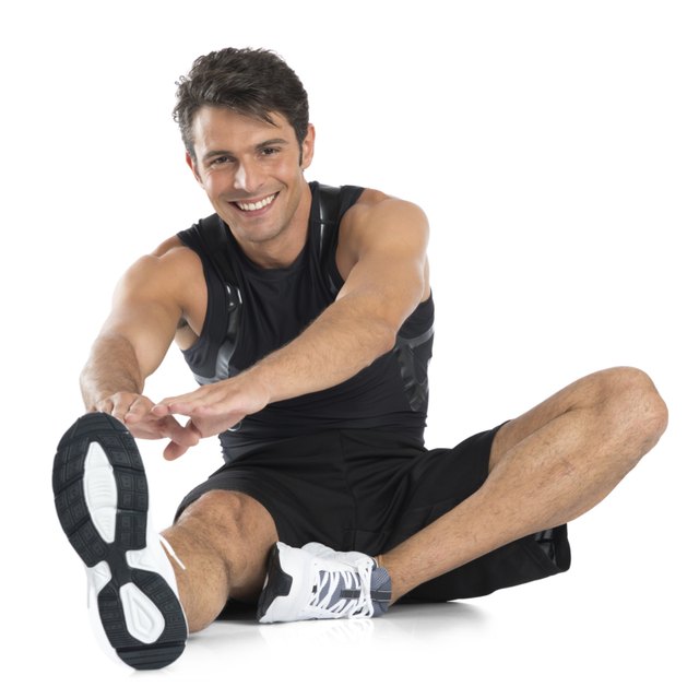 Happy Young Man Stretching