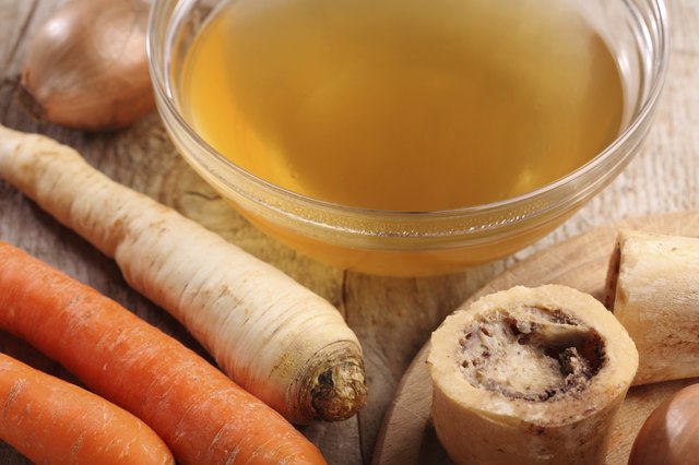 Beef broth and vegetables