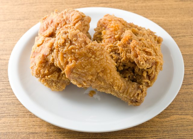 Deep Fried Chicken on A White Dish