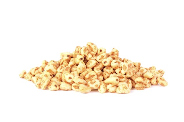 Puffed rice isolated on a white background