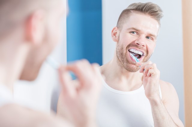 Using whitening toothpaste