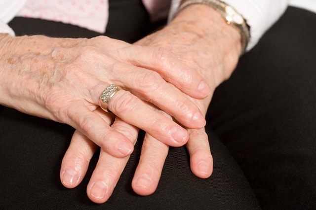 Hands of an elderly woman