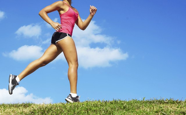 Mixed Race Woman Jogging