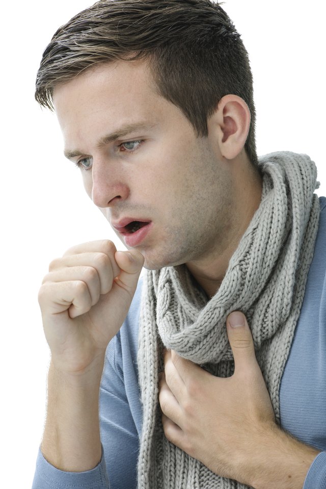young man having a cold