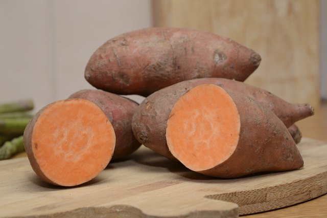 sweet potato sliced in half