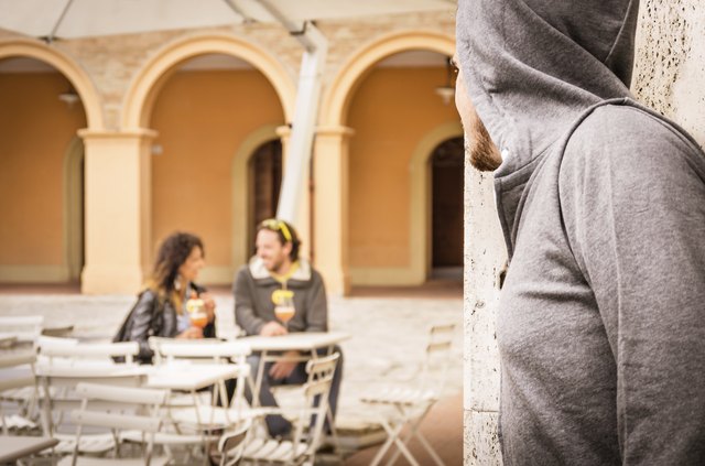 Jealous Man stalking couple of Lovers