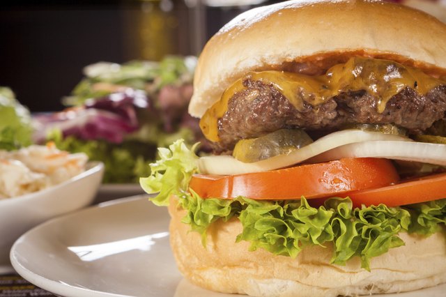 Cheeseburger with cole slaw