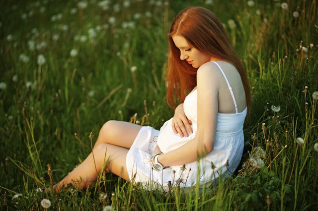 Pregnant women outdoors