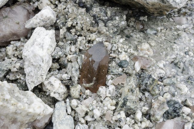 Gem quality smoky quartz crystal