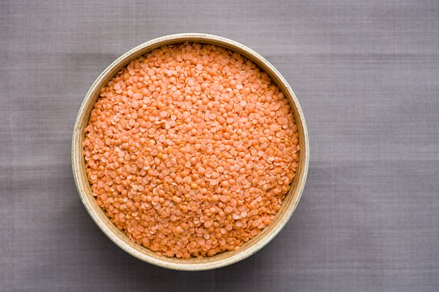 Bowl of red lentils