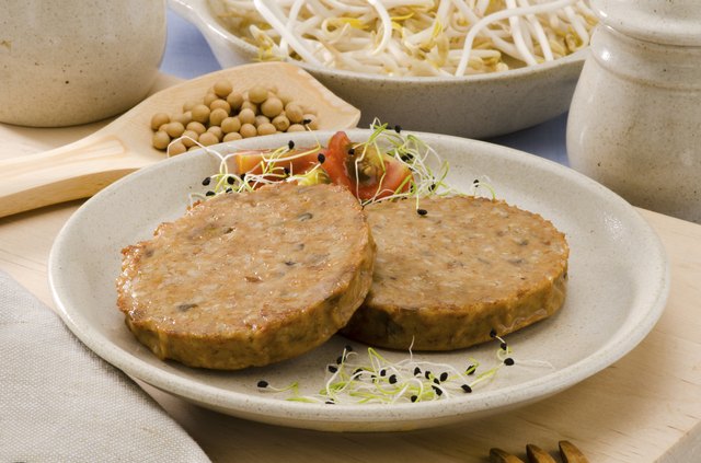 Vegetarian tofu burger.