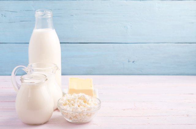 Dairy products at left side