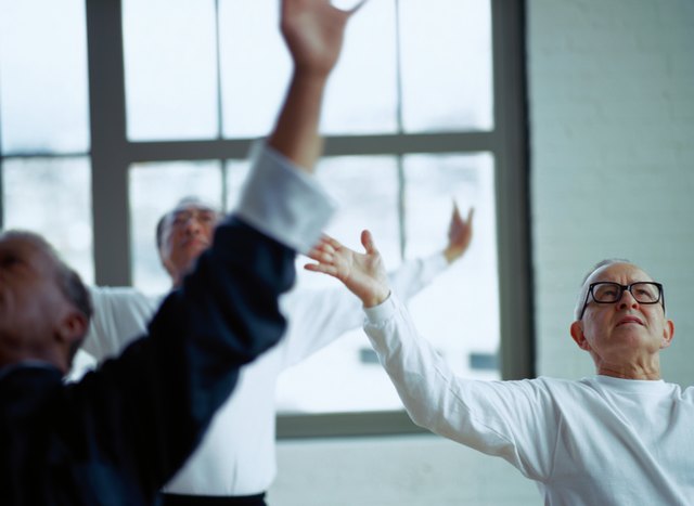 Mature Adults Doing Tai Chi