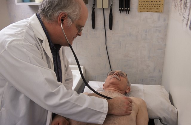 Doctor examining patient