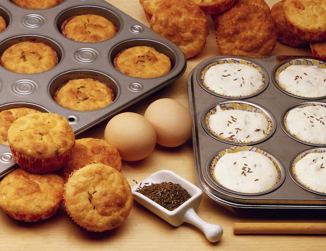Muffins in tins