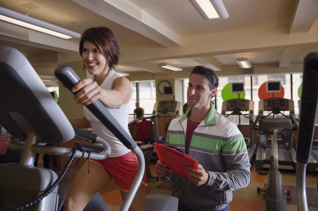 People working out at gym